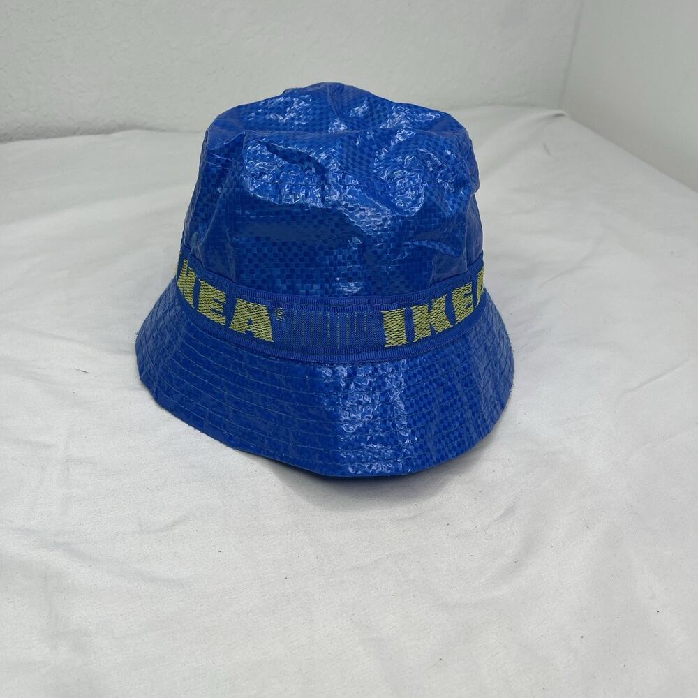 Ikea Blue Bucket Hat, spell out logo, one size, lined, outdoor, flea market